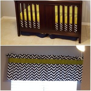 Crib skirt and valance
